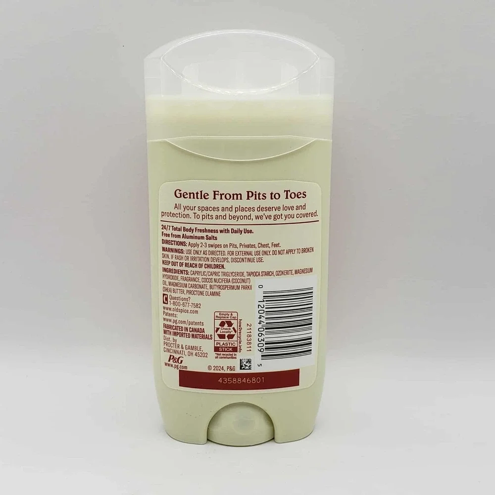 Old Spice Total Body Mandarin + Sandalwood Scent Aluminum Free Deodorant 3 fl oz